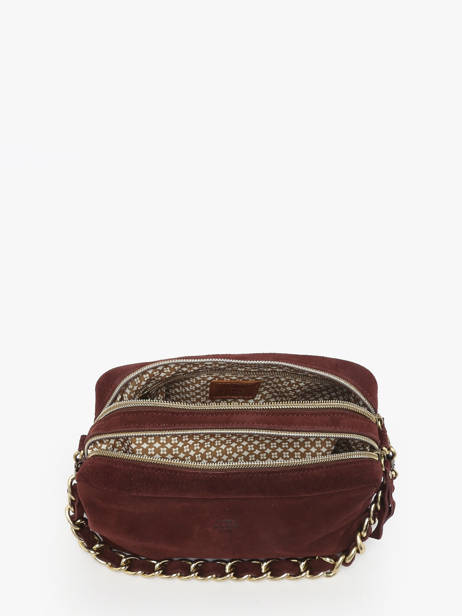Cross Body Tas Vintage Leder Mila louise Bruin vintage 23673V ander zicht 2